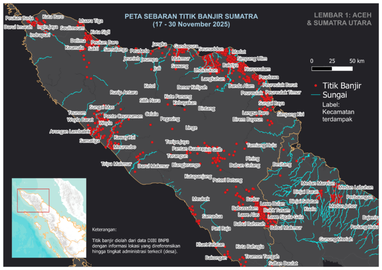 Data Desa Terdampak Bencana Banjir Sumatera 2025